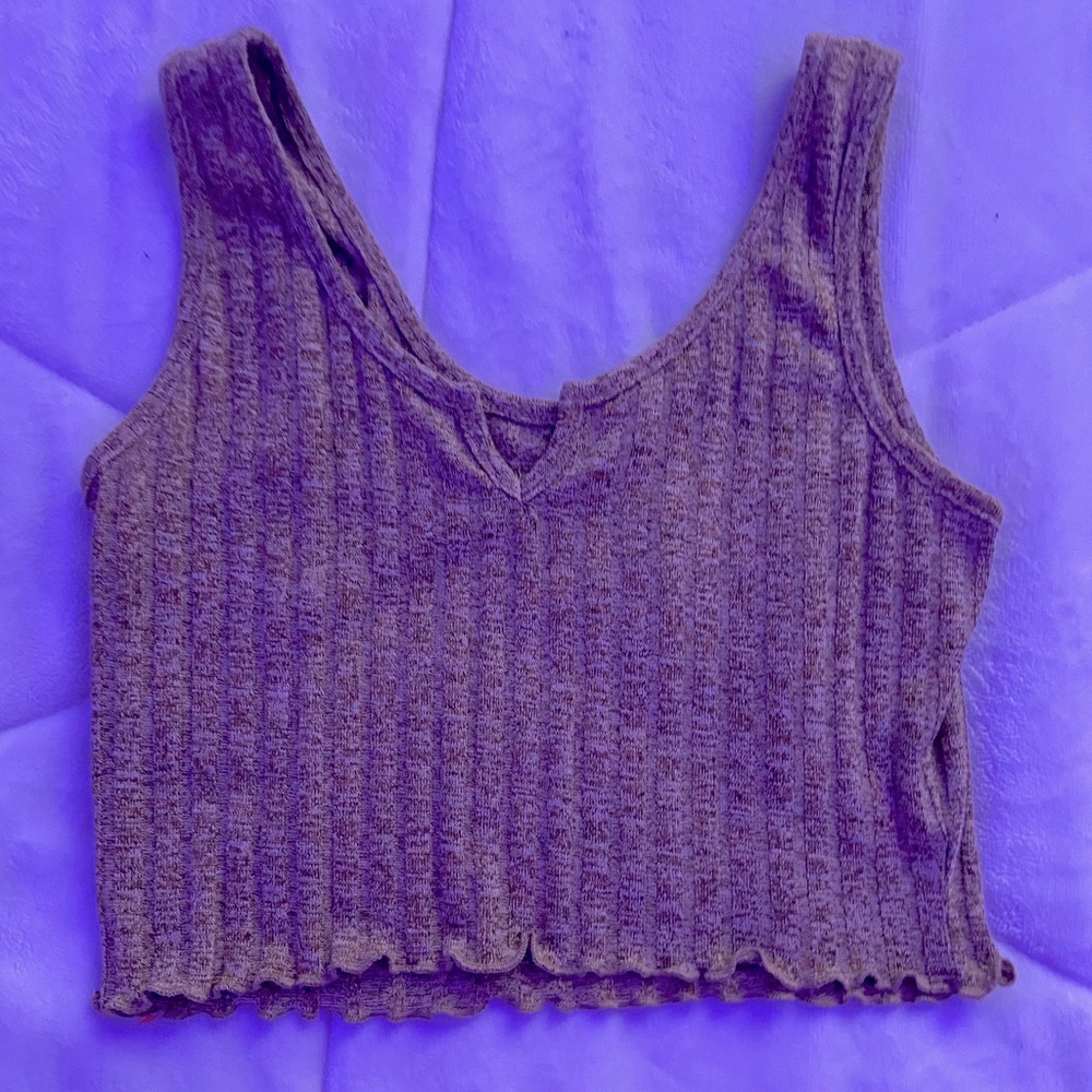 BROWN CROPPED TOP